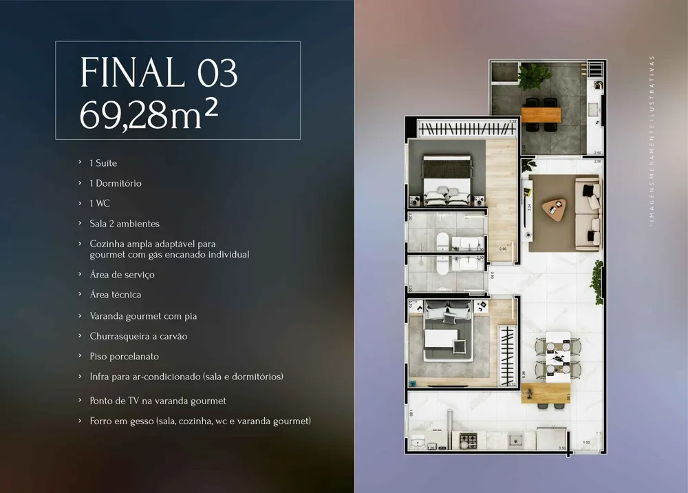 Apartamento, 2 quartos, 71 m² - Foto 1