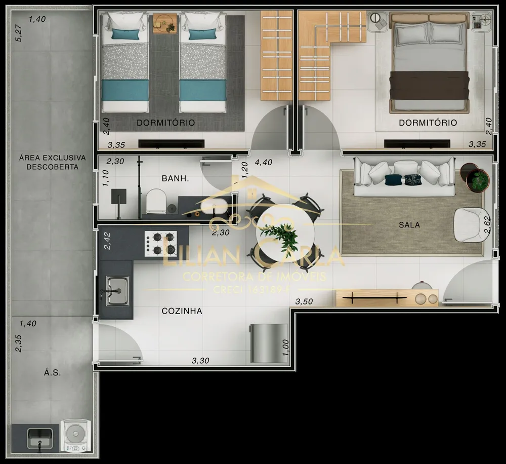 Casa de Condomínio, 2 quartos - Foto 2