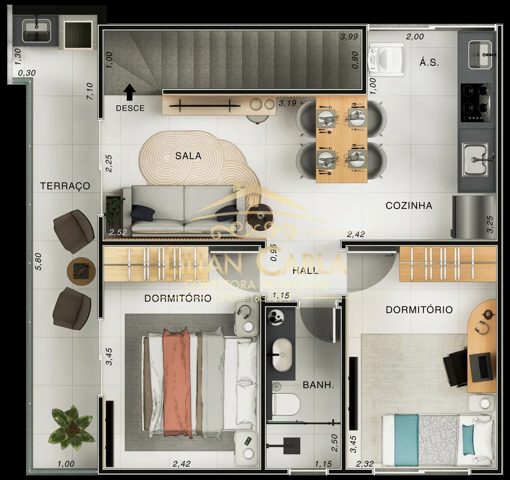 Casa de Condomínio, 2 quartos - Foto 3