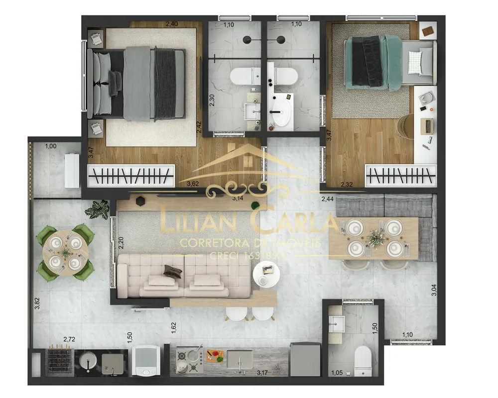 Apartamento, 2 quartos, 63 m² - Foto 6