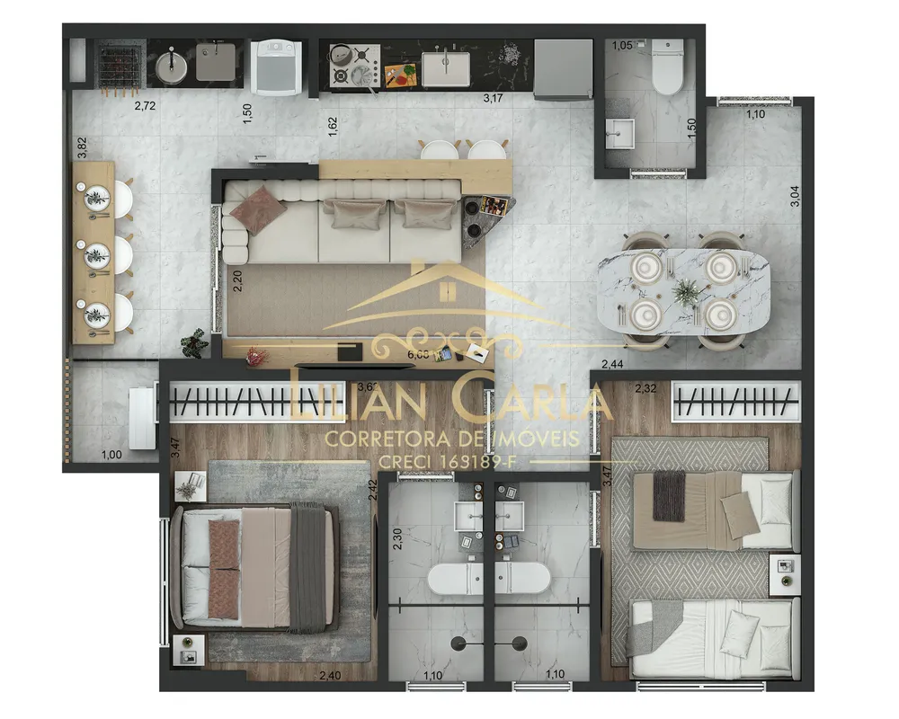 Apartamento, 2 quartos, 63 m² - Foto 1