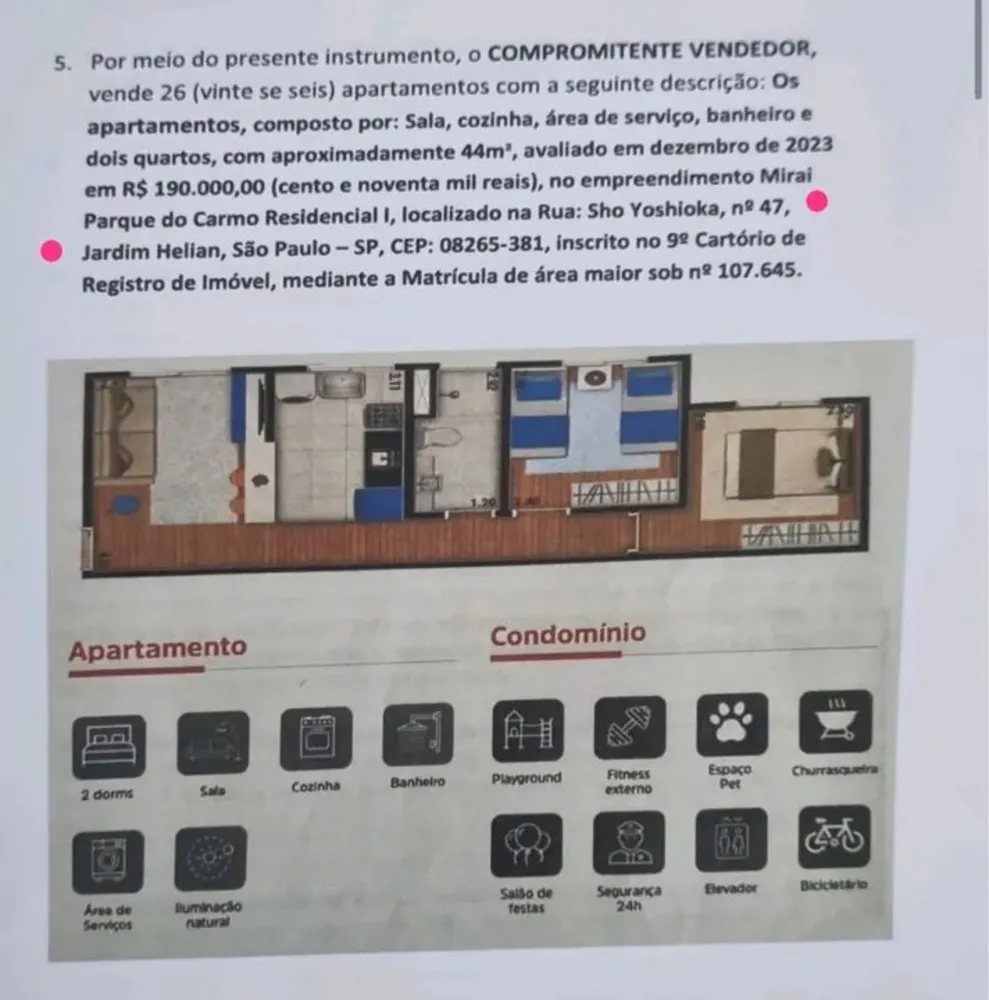 Apartamento, 2 quartos, 44 m² - Foto 2