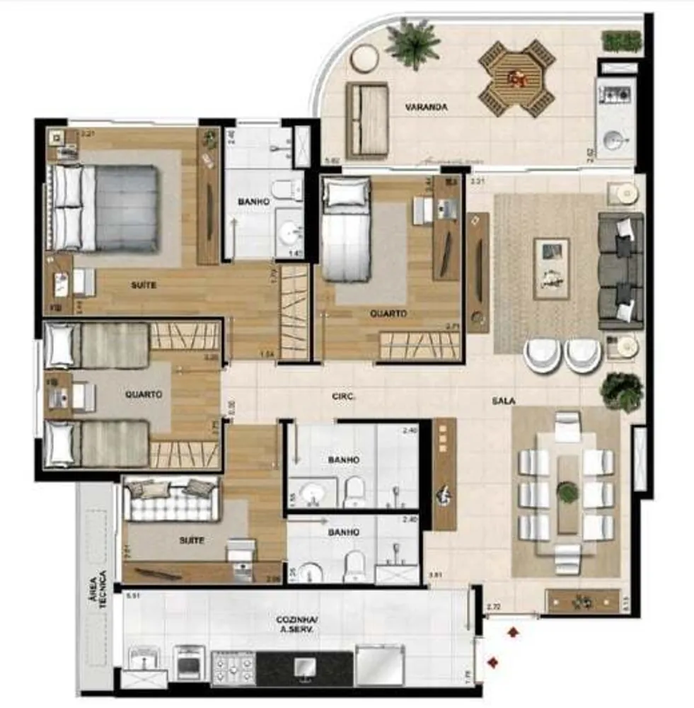 Cobertura, 4 quartos, 265 m² - Foto 30