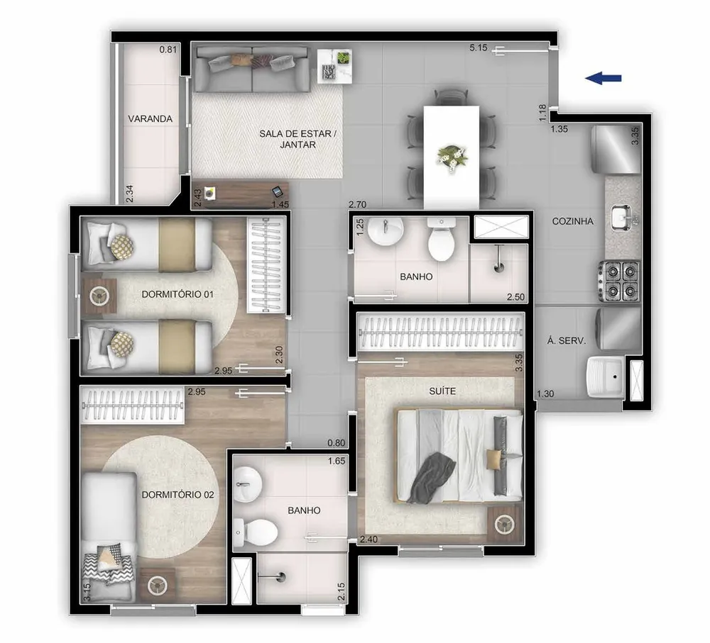 Apartamento, 2 quartos, 51 m² - Foto 20