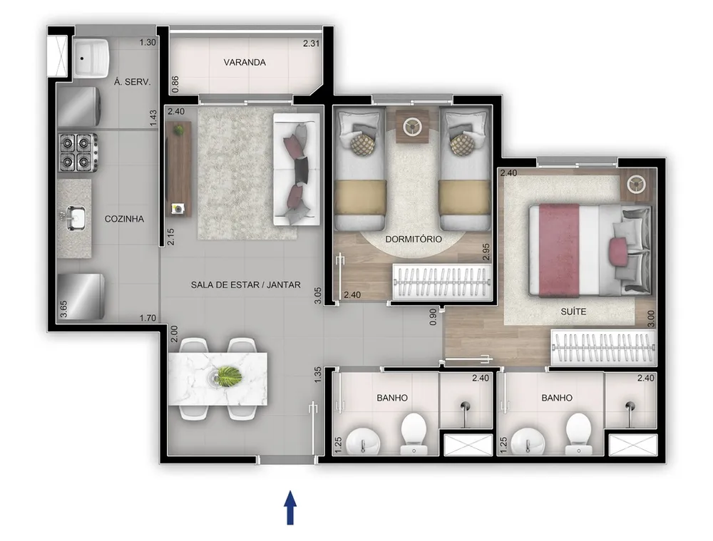 Apartamento, 2 quartos, 51 m² - Foto 19