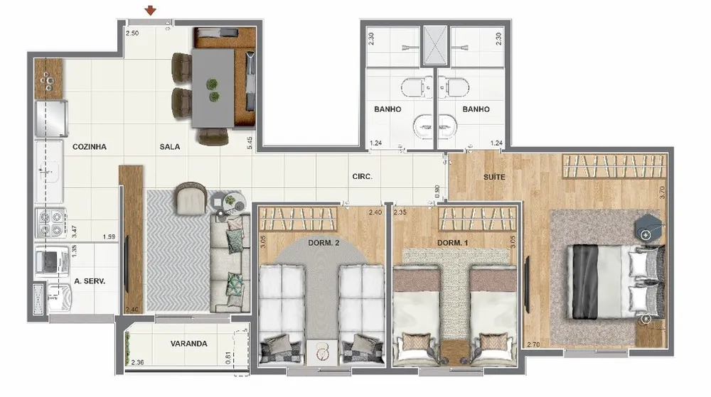 Apartamento, 2 quartos, 47 m² - Foto 26
