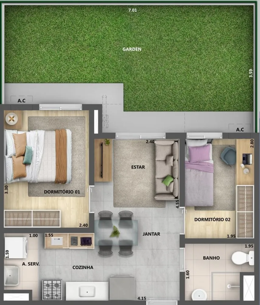 Apartamento, 3 quartos, 63 m² - Foto 17
