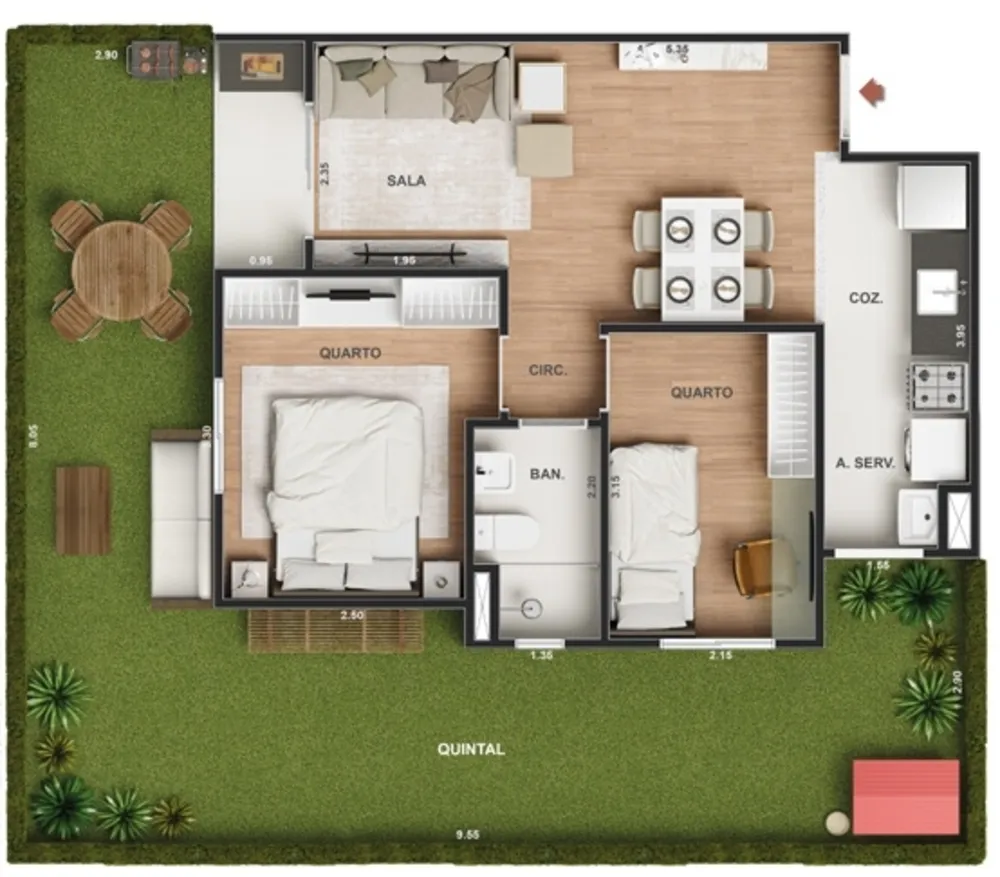 Apartamento, 2 quartos, 42 m² - Foto 27