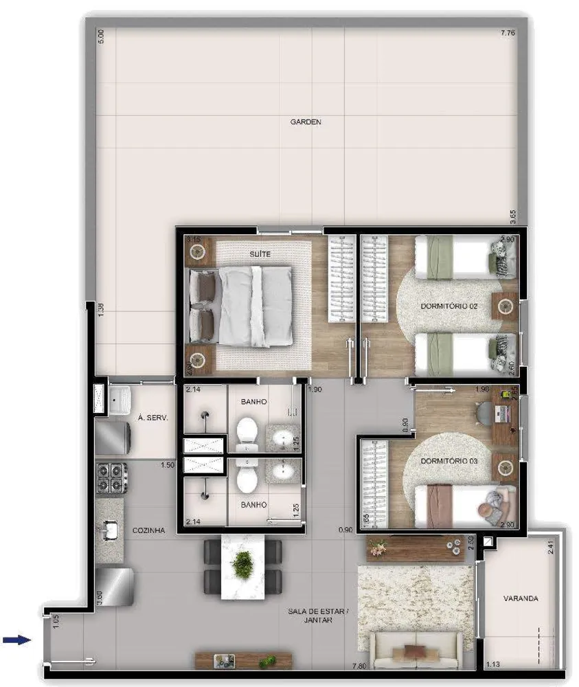 Apartamento, 2 quartos, 97 m² - Foto 15