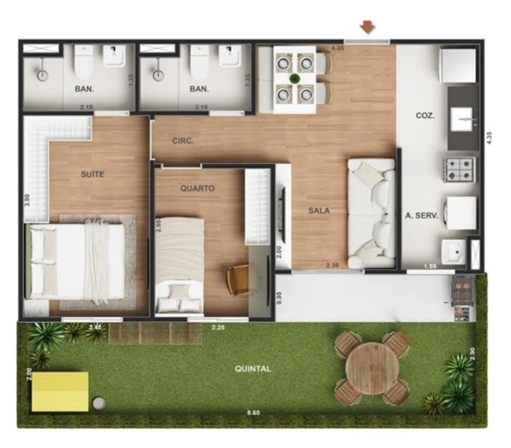 Apartamento, 2 quartos, 44 m² - Foto 22