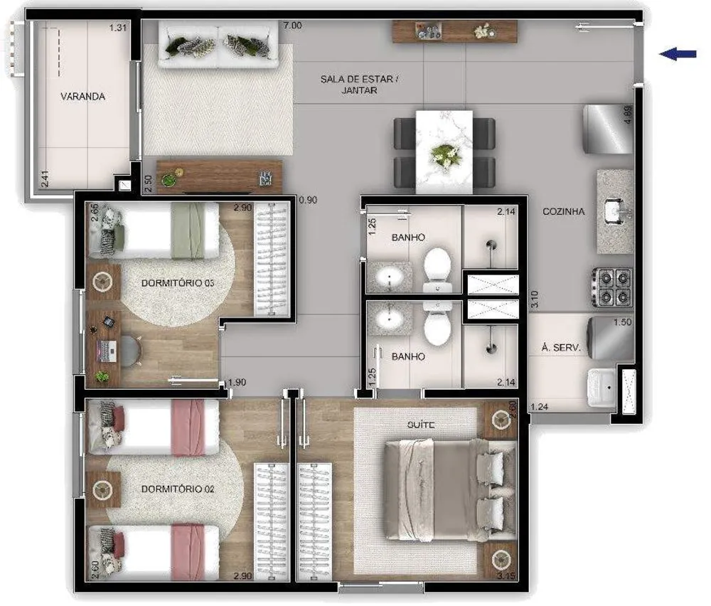 Cobertura, 3 quartos, 138 m² - Foto 14