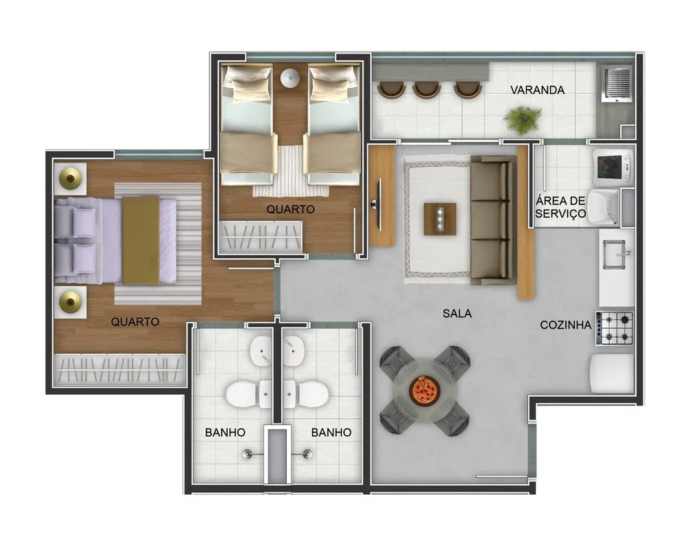 Apartamento, 2 quartos, 52 m² - Foto 53