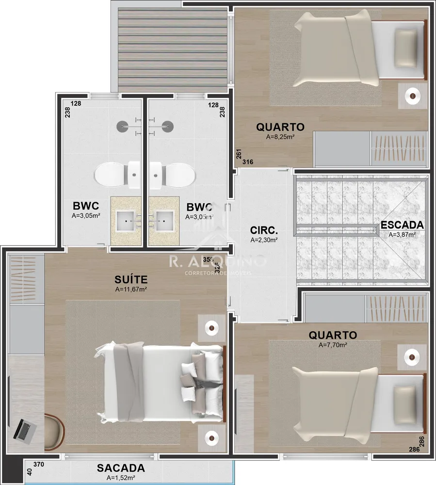 Sobrado, 3 quartos, 87 m² - Foto 11