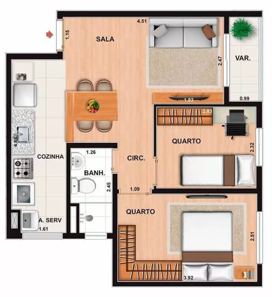 Apartamento, 2 quartos, 65 m² - Foto 24