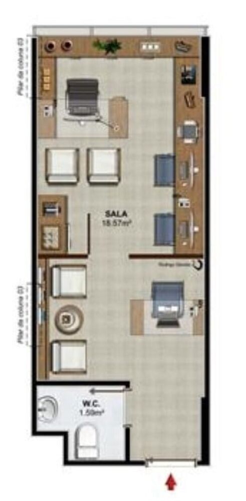 Sala-Conjunto, 53 m² - Foto 17