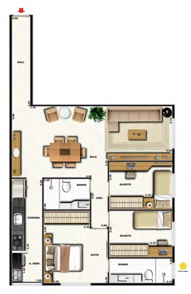 Apartamento à venda com 3 quartos, 159m² - Foto 32