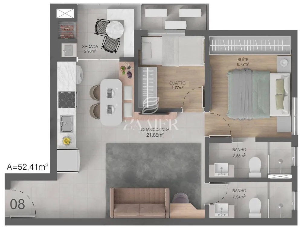 Apartamento, 2 quartos, 50 m² - Foto 4