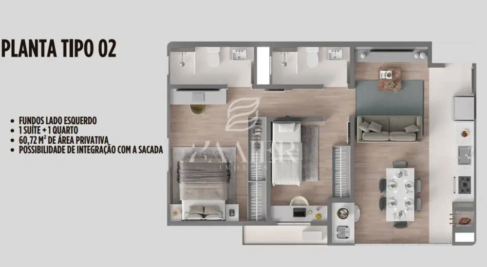 Apartamento, 2 quartos, 61 m² - Foto 3