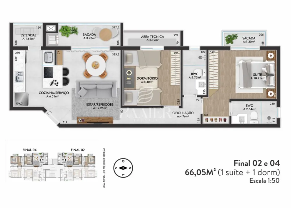 Apartamento, 2 quartos, 66 m² - Foto 2