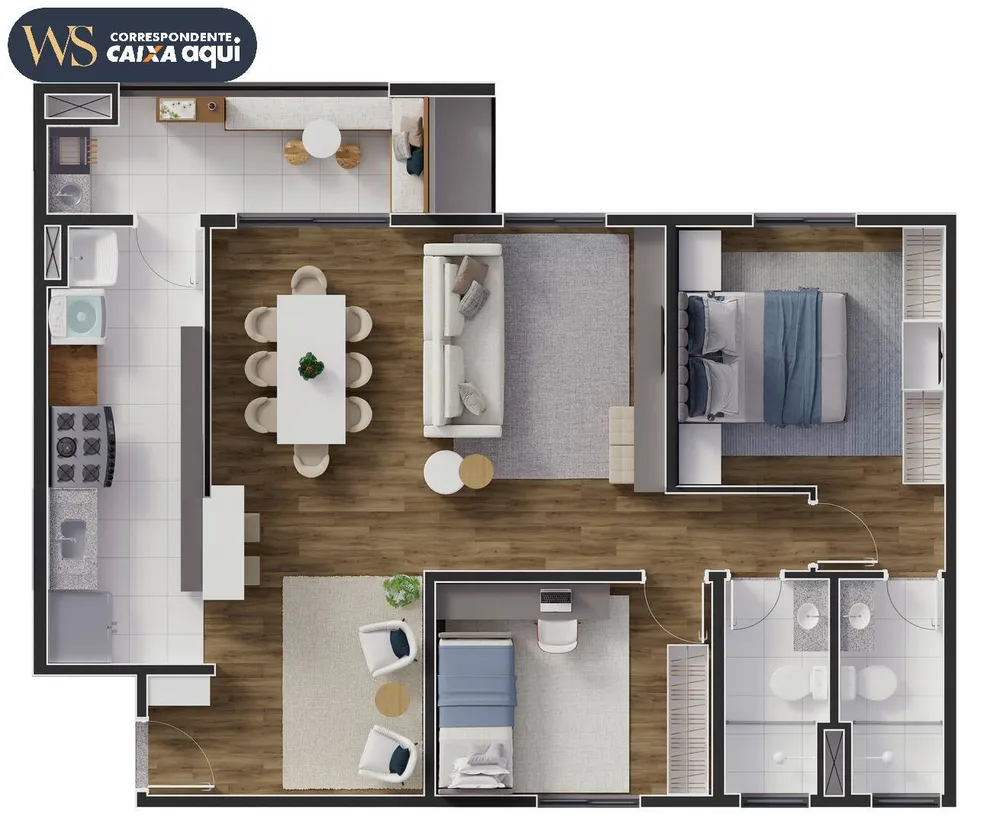 Apartamento, 3 quartos - Foto 3