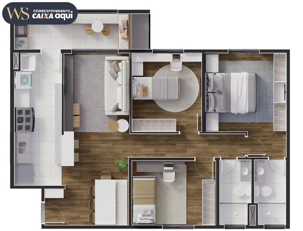 Apartamento, 3 quartos - Foto 4