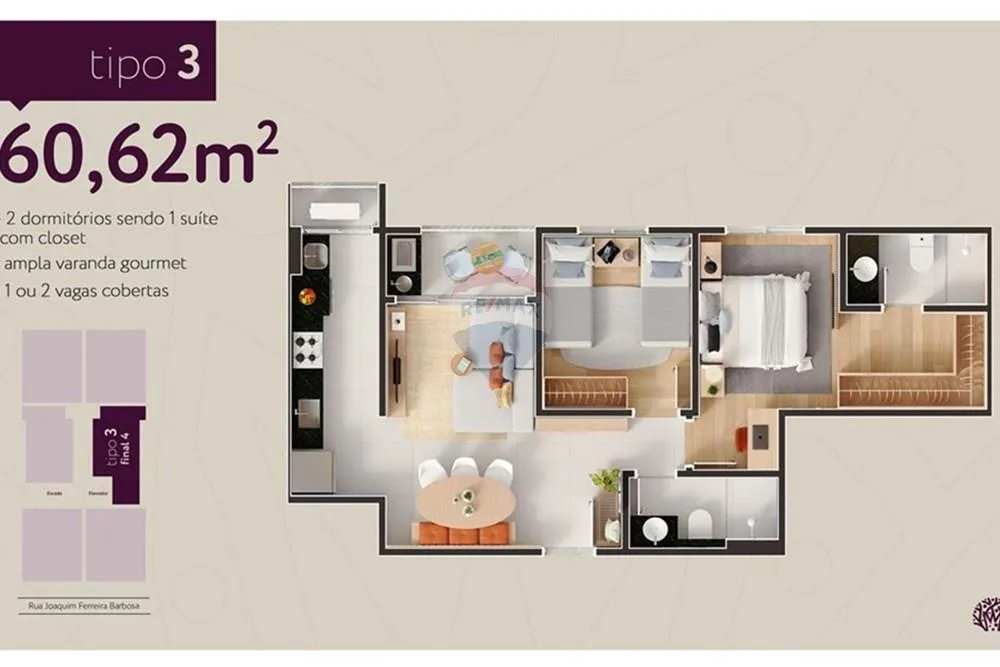 Apartamento, 2 quartos, 34 m² - Foto 3