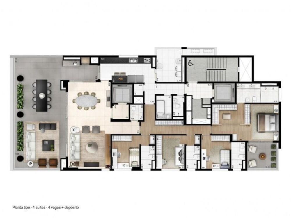 Apartamento à venda com 4 quartos, 278m² - Foto 4