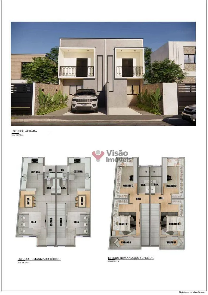 Sobrado, 2 quartos, 73 m² - Foto 1