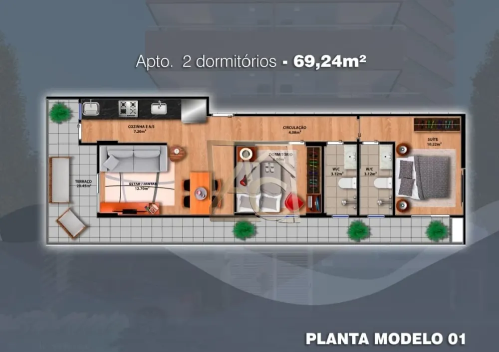 Apartamento, 1 quarto, 52 m² - Foto 18