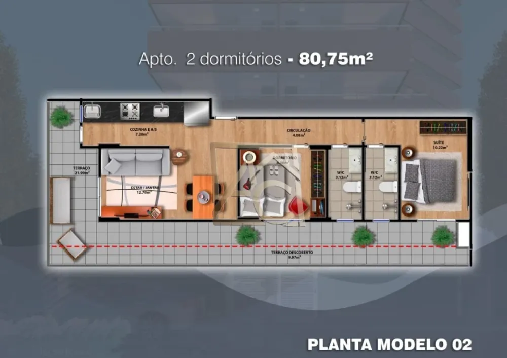 Apartamento, 1 quarto, 52 m² - Foto 20