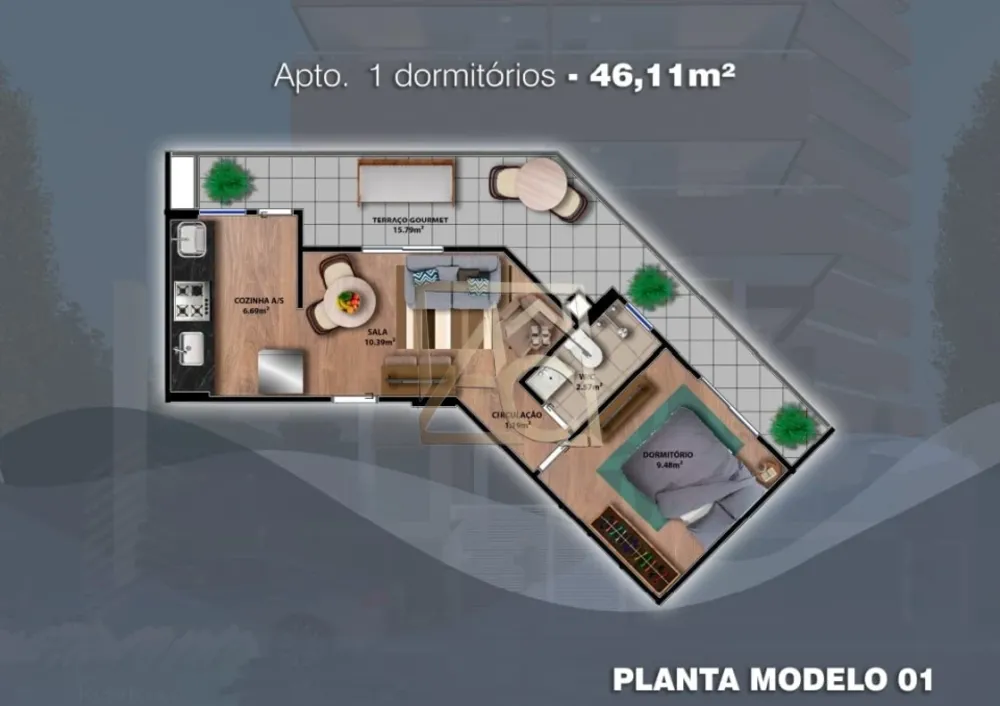Apartamento, 1 quarto, 52 m² - Foto 19