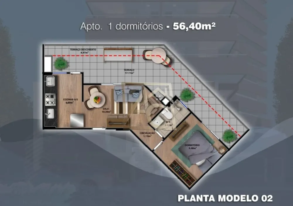 Apartamento, 1 quarto, 52 m² - Foto 8