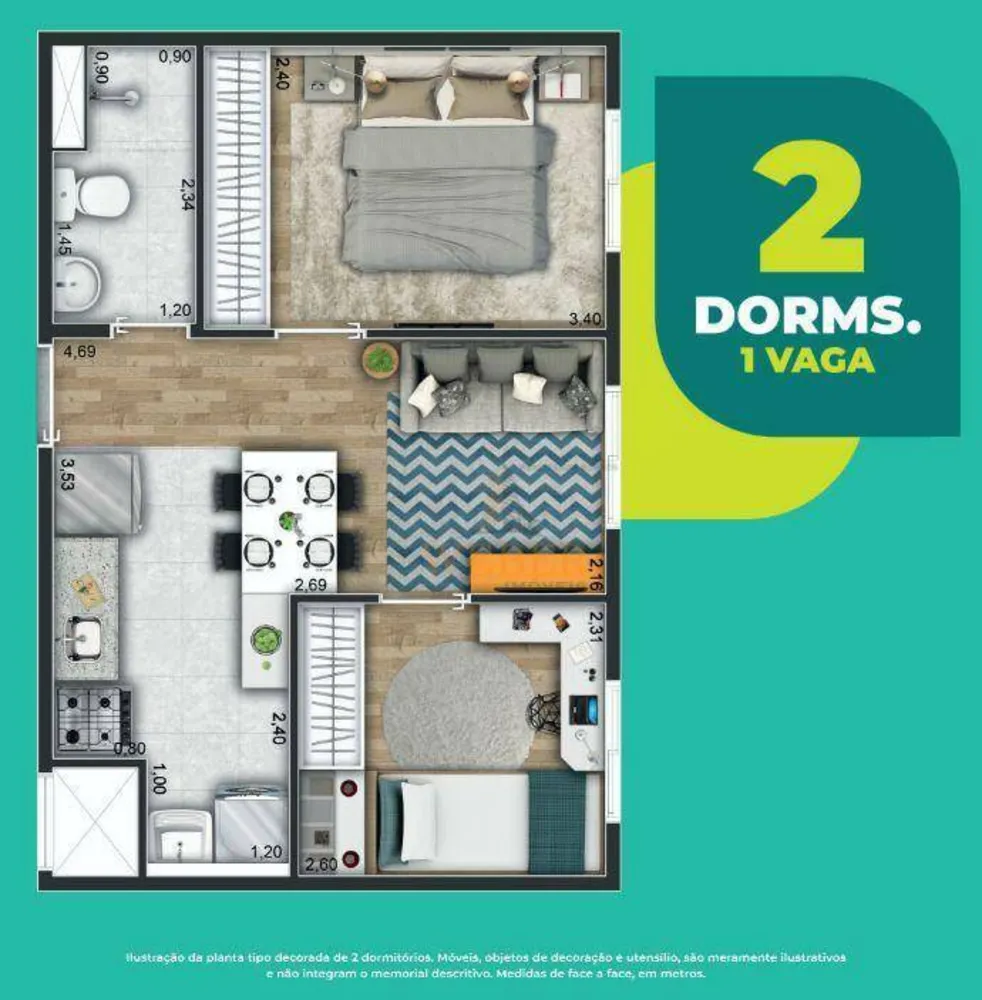 Apartamento, 2 quartos, 36 m² - Foto 12