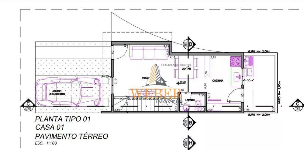 Sobrado, 2 quartos, 58 m² - Foto 2