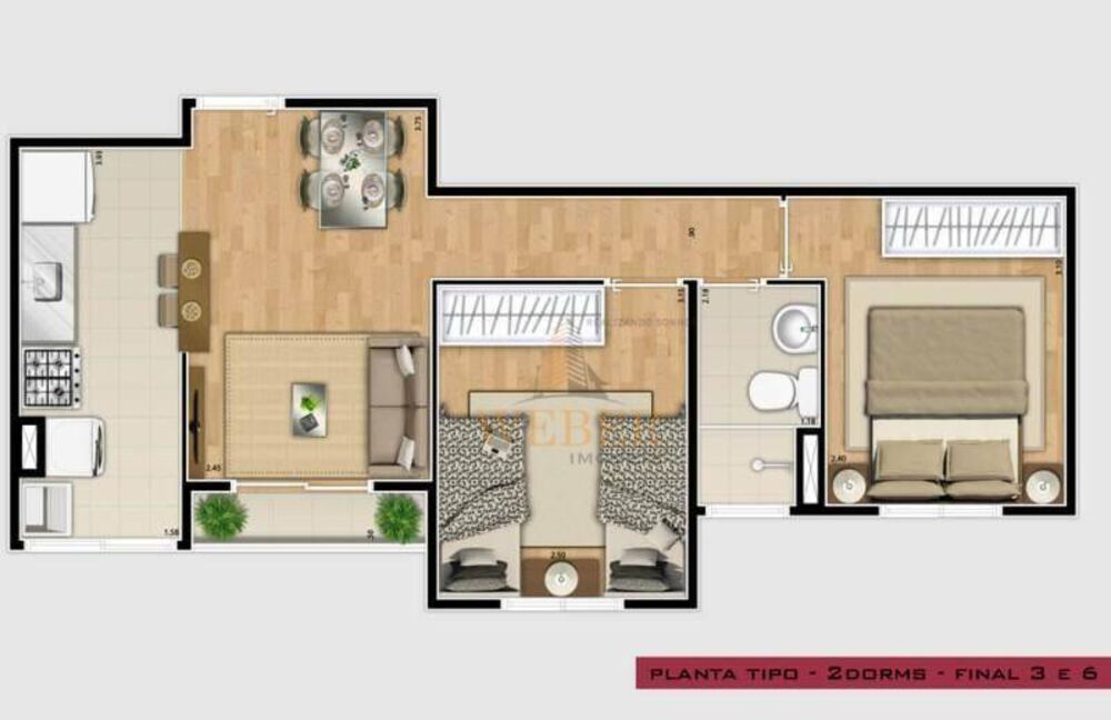 Apartamento, 2 quartos, 48 m² - Foto 8