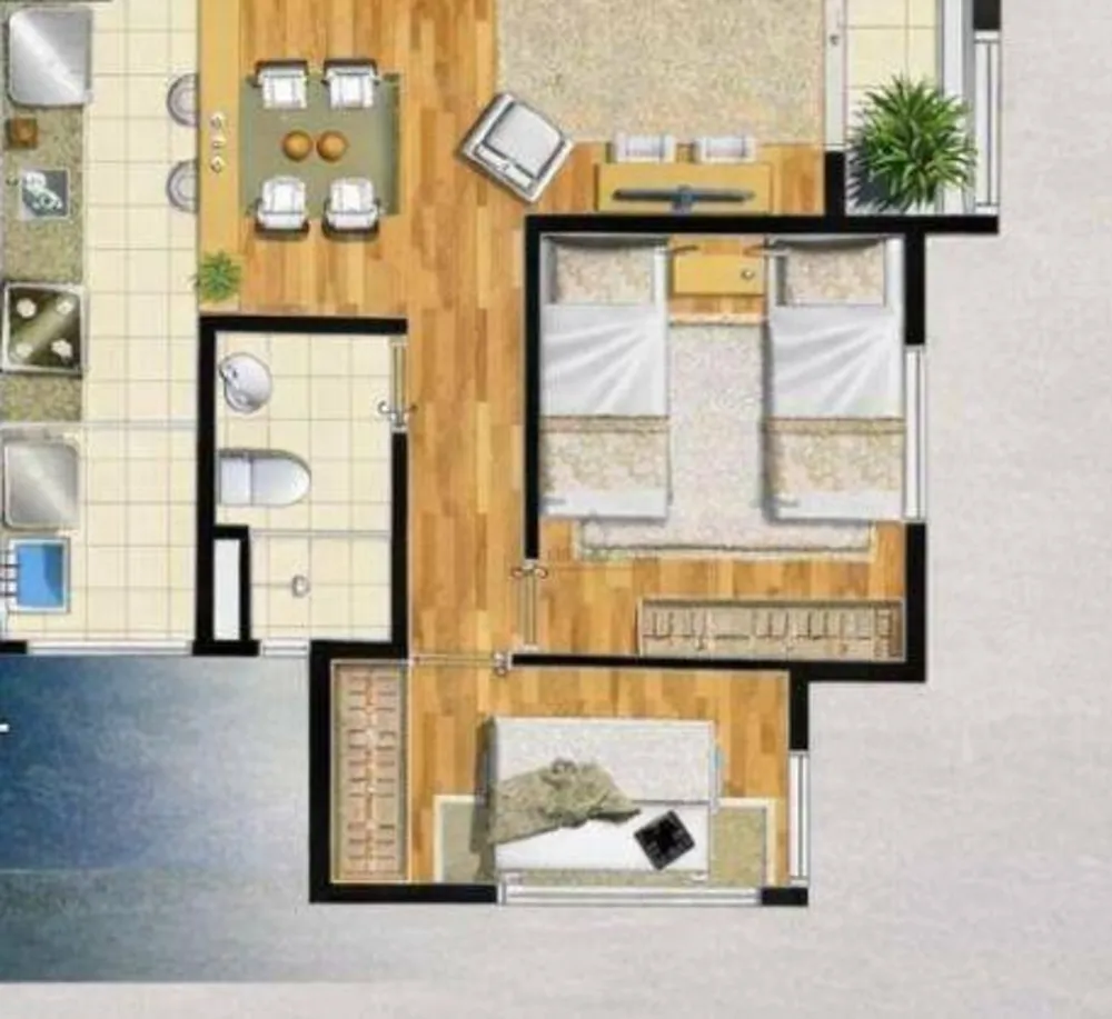 Apartamento, 2 quartos, 54 m² - Foto 2