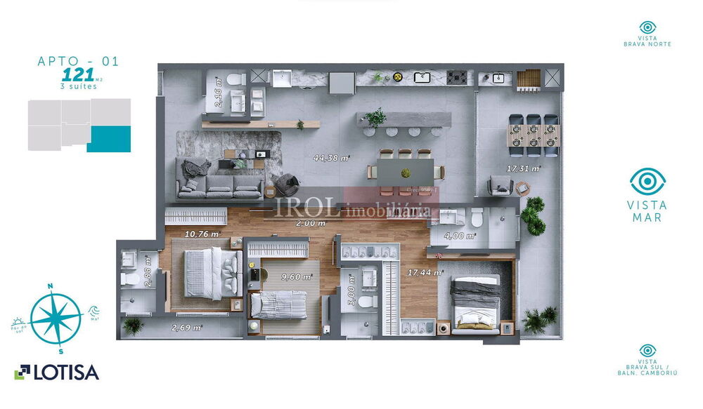 Apartamento, 3 quartos, 120 m² - Foto 23