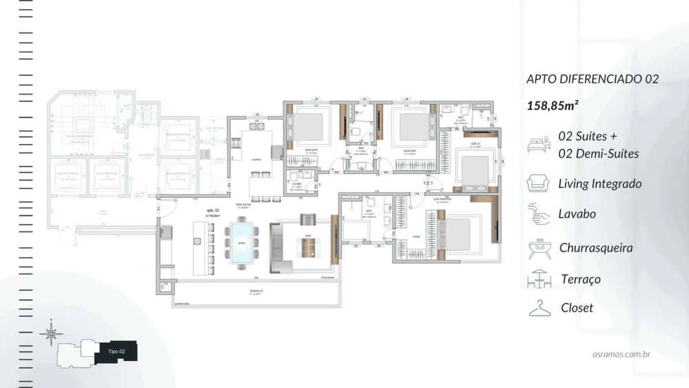 Apartamento, 4 quartos, 158 m² - Foto 5
