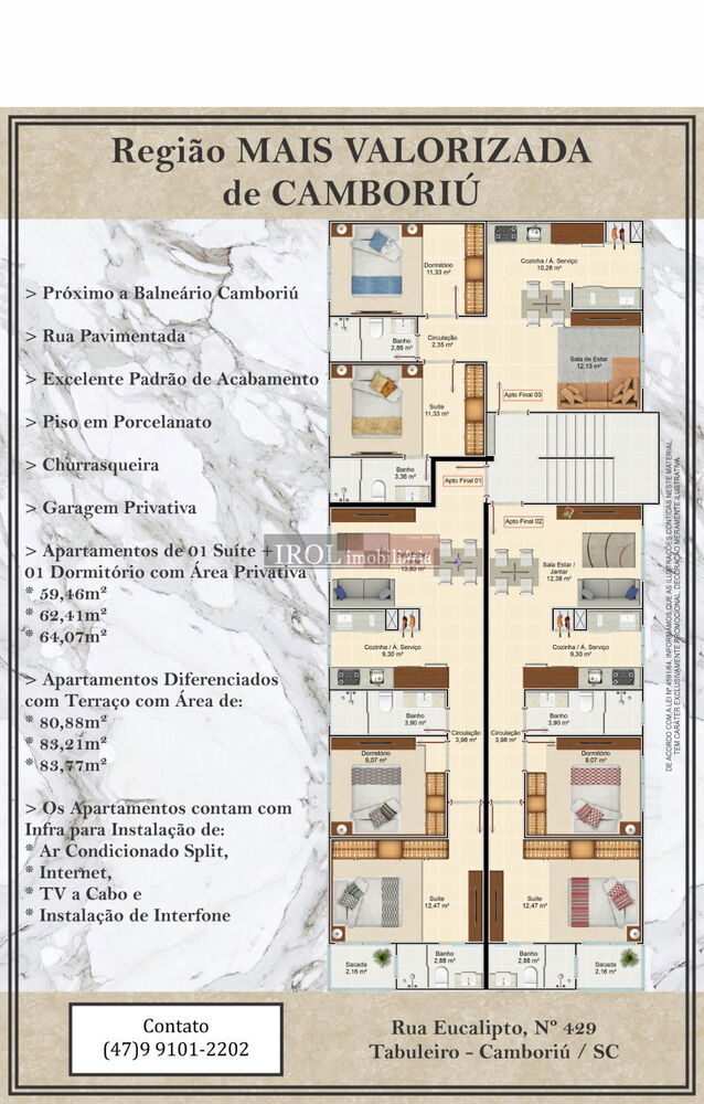 Apartamento, 2 quartos, 59 m² - Foto 3
