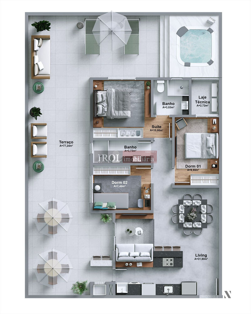 Apartamento, 2 quartos, 80 m² - Foto 16