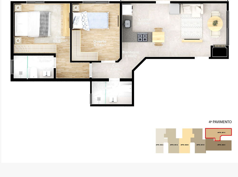 Apartamento à venda com 2 quartos, 56m² - Foto 22
