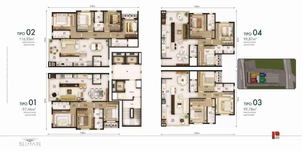 Apartamento, 3 quartos, 99 m² - Foto 2