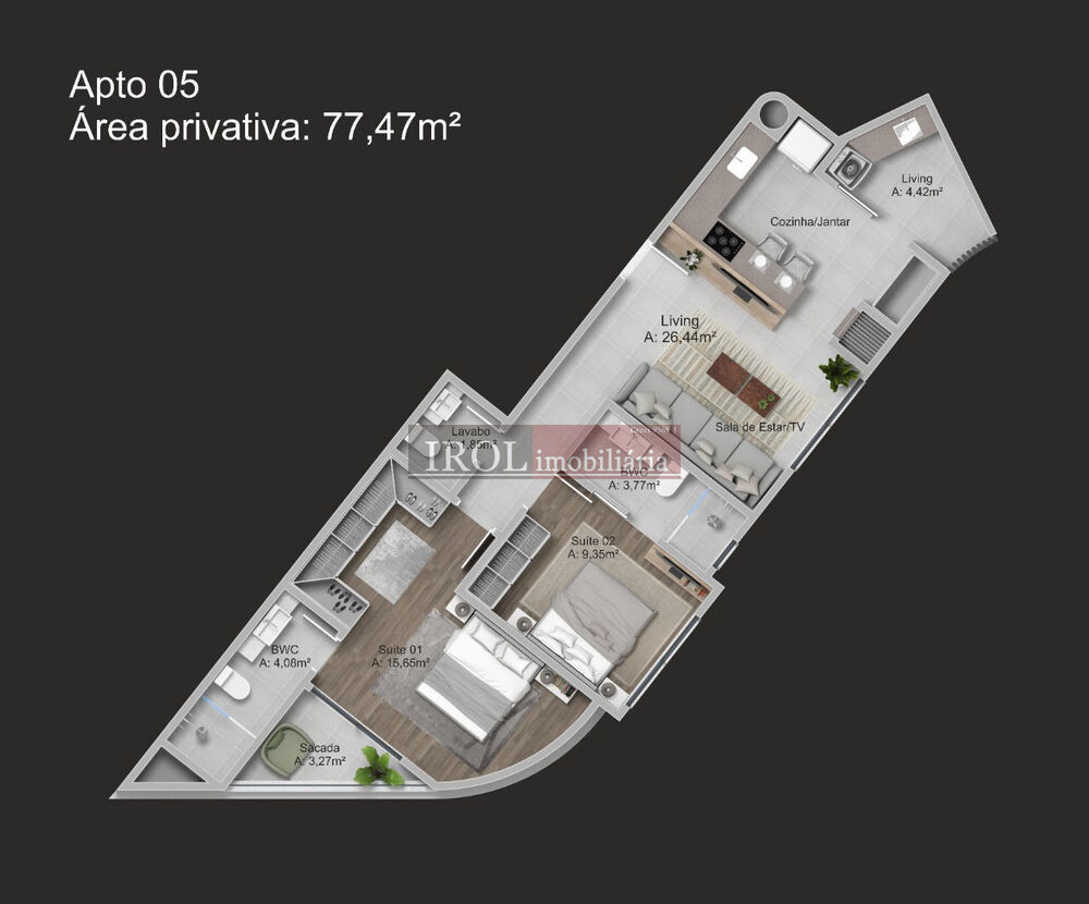Apartamento, 3 quartos, 100 m² - Foto 29