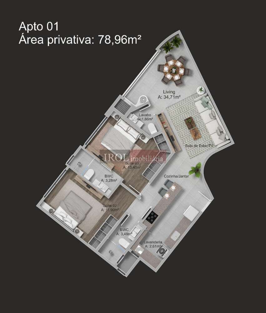 Apartamento, 3 quartos, 100 m² - Foto 25