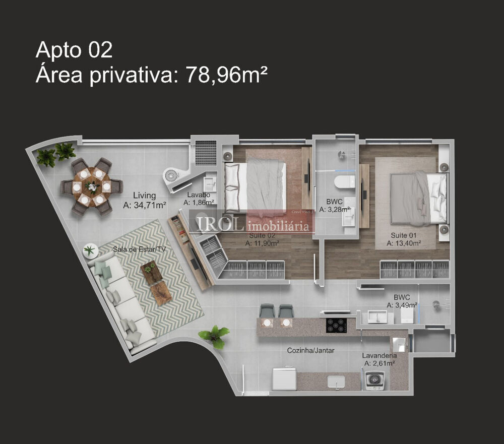 Apartamento, 3 quartos, 100 m² - Foto 26