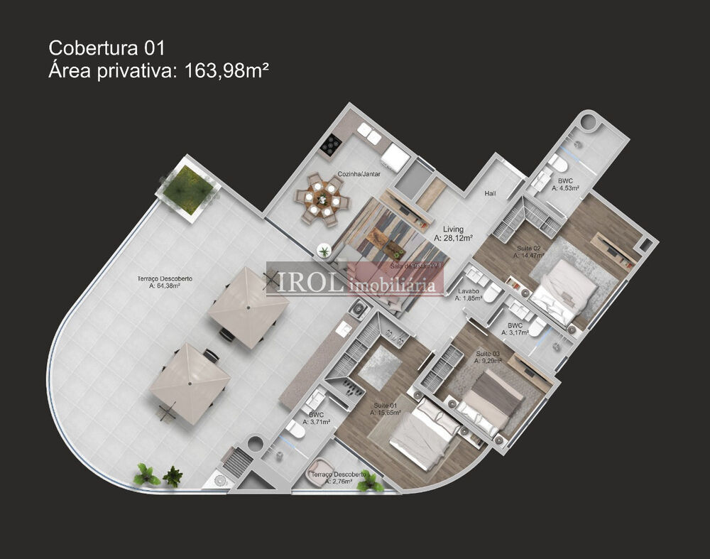 Apartamento, 3 quartos, 100 m² - Foto 1