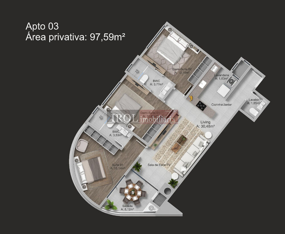 Apartamento, 3 quartos, 100 m² - Foto 27