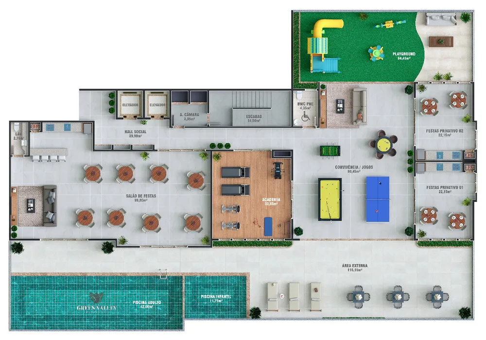 Apartamento, 2 quartos, 58 m² - Foto 3