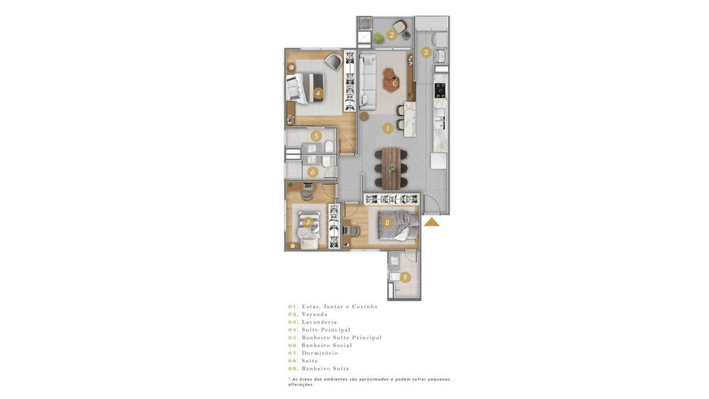 Apartamento, 2 quartos, 66 m² - Foto 1