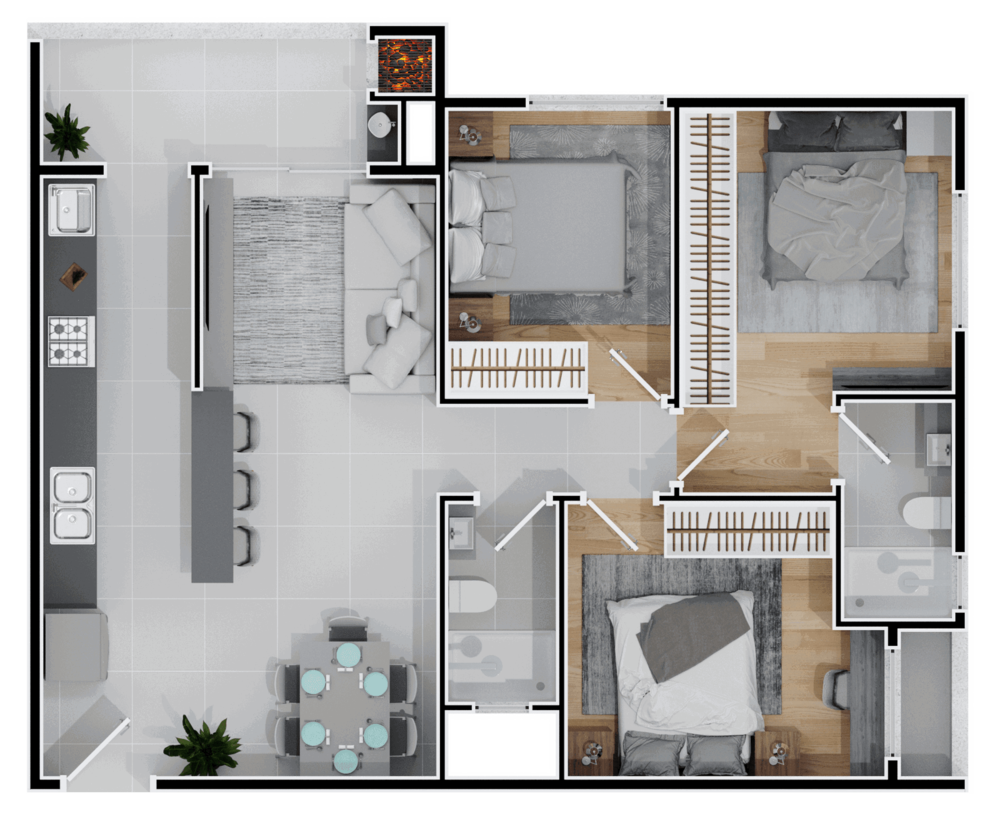 Apartamento, 2 quartos, 64 m² - Foto 38
